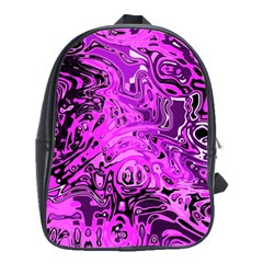 Magenta Black Abstract Art School Bag (large) by SpinnyChairDesigns