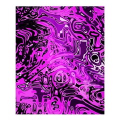 Magenta Black Abstract Art Shower Curtain 60  X 72  (medium)  by SpinnyChairDesigns