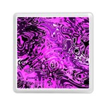 Magenta Black Abstract Art Memory Card Reader (Square) Front