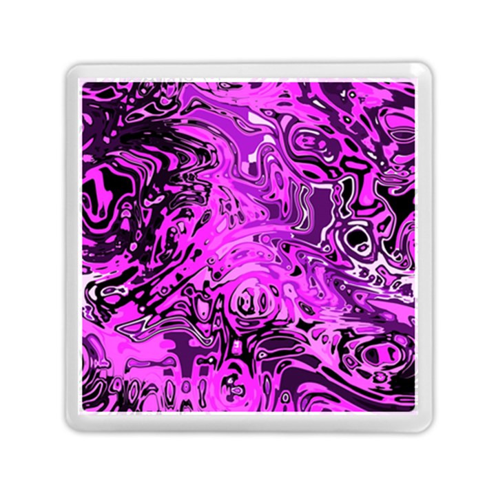 Magenta Black Abstract Art Memory Card Reader (Square)