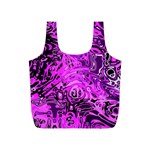 Magenta Black Abstract Art Full Print Recycle Bag (S) Front