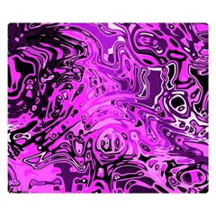 Magenta Black Abstract Art Double Sided Flano Blanket (small)  by SpinnyChairDesigns