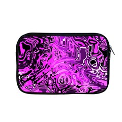 Magenta Black Abstract Art Apple Macbook Pro 13  Zipper Case by SpinnyChairDesigns