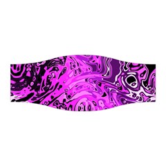 Magenta Black Abstract Art Stretchable Headband by SpinnyChairDesigns