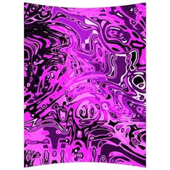 Magenta Black Abstract Art Back Support Cushion by SpinnyChairDesigns