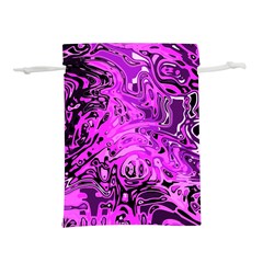 Magenta Black Abstract Art Lightweight Drawstring Pouch (s) by SpinnyChairDesigns