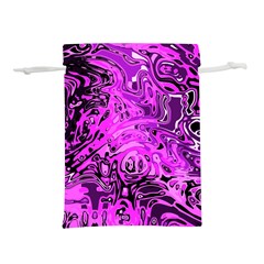 Magenta Black Abstract Art Lightweight Drawstring Pouch (l) by SpinnyChairDesigns