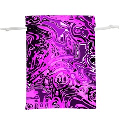 Magenta Black Abstract Art  Lightweight Drawstring Pouch (xl) by SpinnyChairDesigns