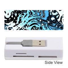 Black Blue White Abstract Art Memory Card Reader (stick) by SpinnyChairDesigns