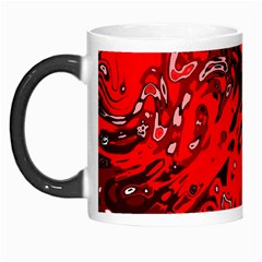 Red Black Abstract Art Morph Mugs by SpinnyChairDesigns