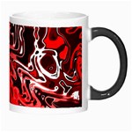 Red Black Abstract Art Morph Mugs Right