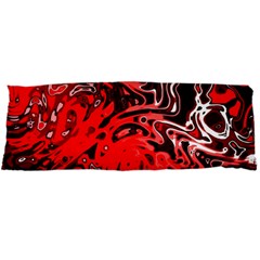 Red Black Abstract Art Body Pillow Case Dakimakura (two Sides) by SpinnyChairDesigns