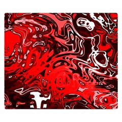 Red Black Abstract Art Double Sided Flano Blanket (small)  by SpinnyChairDesigns