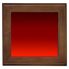 Scarlet Red Ombre Gradient Framed Tile by SpinnyChairDesigns