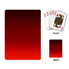 Scarlet Red Ombre Gradient Playing Cards Single Design (rectangle) by SpinnyChairDesigns