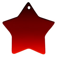 Scarlet Red Ombre Gradient Star Ornament (two Sides) by SpinnyChairDesigns