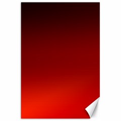 Scarlet Red Ombre Gradient Canvas 20  X 30  by SpinnyChairDesigns