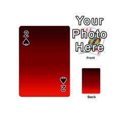 Scarlet Red Ombre Gradient Playing Cards 54 Designs (mini) by SpinnyChairDesigns