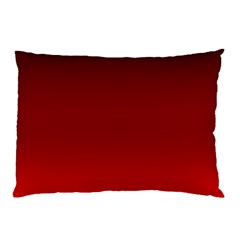 Scarlet Red Ombre Gradient Pillow Case (two Sides) by SpinnyChairDesigns