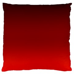 Scarlet Red Ombre Gradient Large Cushion Case (one Side) by SpinnyChairDesigns