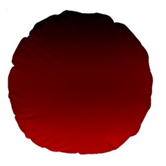 Scarlet Red Ombre Gradient Large 18  Premium Round Cushions by SpinnyChairDesigns