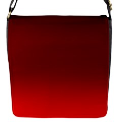 Scarlet Red Ombre Gradient Flap Closure Messenger Bag (s) by SpinnyChairDesigns