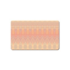 Boho Soft Peach Pattern Magnet (name Card) by SpinnyChairDesigns