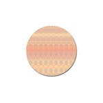 Boho Soft Peach Pattern Golf Ball Marker Front