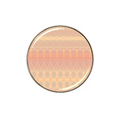 Boho Soft Peach Pattern Hat Clip Ball Marker by SpinnyChairDesigns