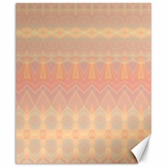 Boho Soft Peach Pattern Canvas 8  X 10  by SpinnyChairDesigns