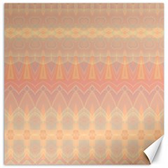 Boho Soft Peach Pattern Canvas 20  X 20  by SpinnyChairDesigns