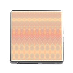 Boho Soft Peach Pattern Memory Card Reader (square 5 Slot) by SpinnyChairDesigns