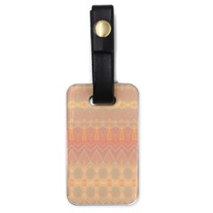 Boho Soft Peach Pattern Luggage Tag (one Side) by SpinnyChairDesigns