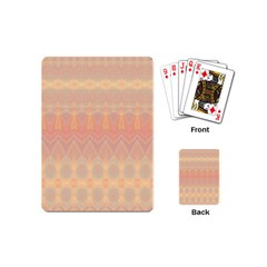 Boho Soft Peach Pattern Playing Cards Single Design (mini) by SpinnyChairDesigns