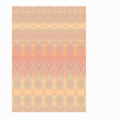 Boho Soft Peach Pattern Large Garden Flag (two Sides) by SpinnyChairDesigns