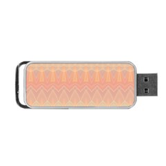 Boho Soft Peach Pattern Portable Usb Flash (two Sides) by SpinnyChairDesigns