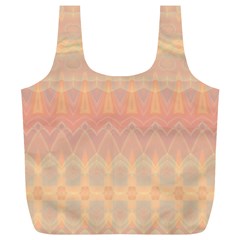 Boho Soft Peach Pattern Full Print Recycle Bag (xl) by SpinnyChairDesigns