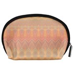 Boho Soft Peach Pattern Accessory Pouch (Large) Back