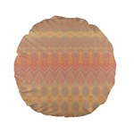 Boho Soft Peach Pattern Standard 15  Premium Flano Round Cushions Front