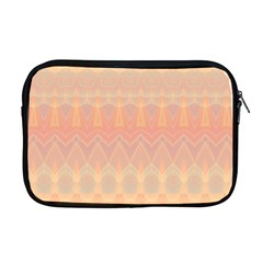 Boho Soft Peach Pattern Apple Macbook Pro 17  Zipper Case by SpinnyChairDesigns