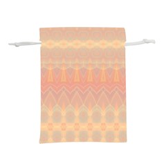 Boho Soft Peach Pattern Lightweight Drawstring Pouch (s) by SpinnyChairDesigns