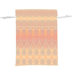 Boho Soft Peach Pattern  Lightweight Drawstring Pouch (xl) by SpinnyChairDesigns