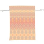 Boho Soft Peach Pattern  Lightweight Drawstring Pouch (XL) Back