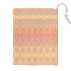 Boho Soft Peach Pattern Drawstring Pouch (5xl)