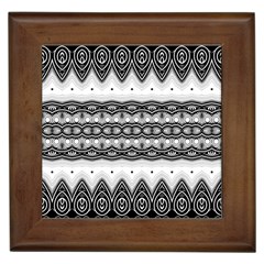 Boho Black And White  Framed Tile by SpinnyChairDesigns