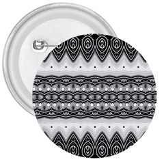 Boho Black And White  3  Buttons by SpinnyChairDesigns