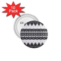 Boho Black And White  1 75  Buttons (10 Pack) by SpinnyChairDesigns