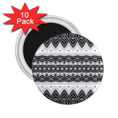 Boho Black And White  2 25  Magnets (10 Pack)  by SpinnyChairDesigns