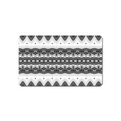 Boho Black And White  Magnet (name Card) by SpinnyChairDesigns