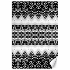 Boho Black And White  Canvas 20  X 30  by SpinnyChairDesigns